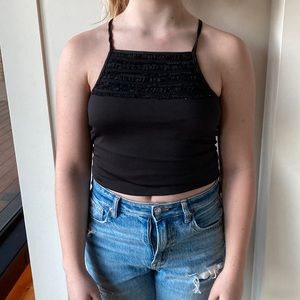 Athleta black tank top size 12 girls